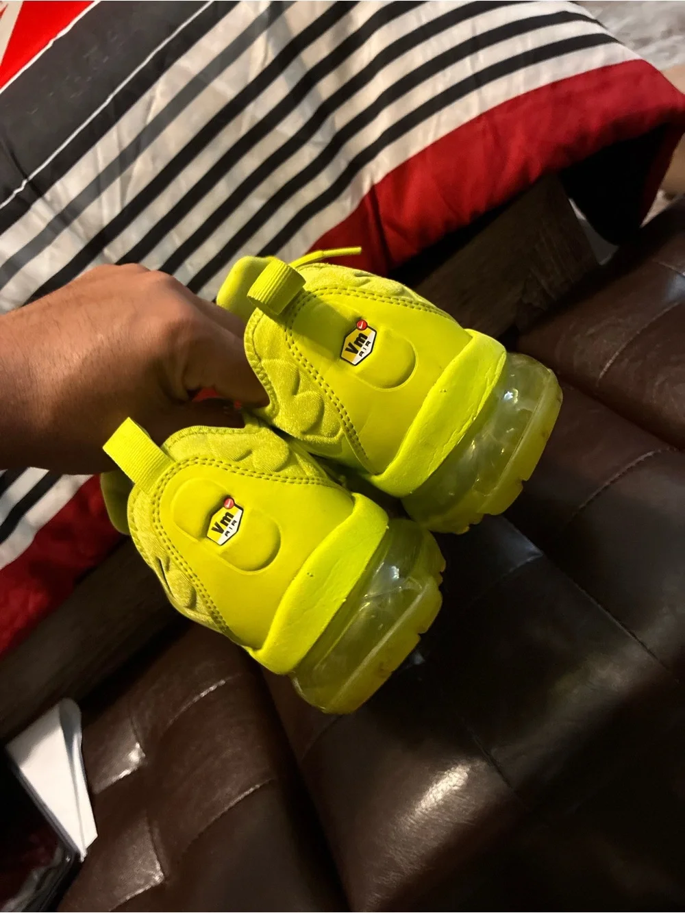 Nike Kids Neon Yellow Lace-Up Sneakers